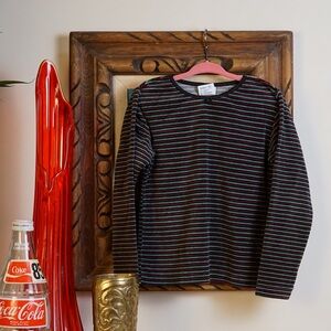 Vintage Oshkosh velvet long sleeve striped top 6X
